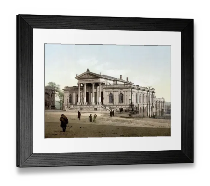 Framed Print : Library in Odessa, Russia, Ukraine, c. 1890, Historic, digitally enhanced reproduction of a photochrome print of the period Framed Print : Library in Odessa, Russia, Ukraine, c. 1890, Historic, digitally enhanced reproduction of a photochrome print of the period
