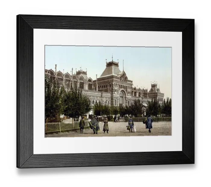 Framed Print : Main Fair Building, Nigni-Novgorod, Nizhni Novgorod, Russia, c. 1890, Historic, digitally enhanced reproduction of a photochrome print of the period Framed Print : Main Fair Building, Nigni-Novgorod, Nizhni Novgorod, Russia, c. 1890, Historic, digitally enhanced reproduction of a photochrome print of the period
