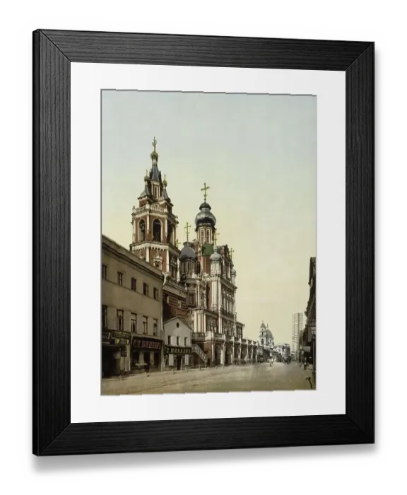 Framed Print : Assumption Church, Moscow, Russia, c. 1890, Historic, digitally enhanced reproduction of a photochrome print of the period Framed Print : Assumption Church, Moscow, Russia, c. 1890, Historic, digitally enhanced reproduction of a photochrome print of the period