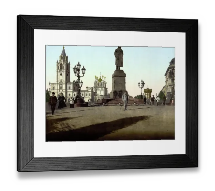Framed Print : Tworskoi, Tverskoi, Place, Moscow, Russia, c. 1890, Historic, digitally enhanced reproduction of a photochrome print of the period Framed Print : Tworskoi, Tverskoi, Place, Moscow, Russia, c. 1890, Historic, digitally enhanced reproduction of a photochrome print of the period