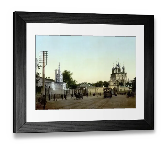 Framed Print : The Demitrov-Ka, Dmitrovka, Moscow, Russia, c. 1890, Historic, digitally enhanced reproduction of a photochrome print of the period Framed Print : The Demitrov-Ka, Dmitrovka, Moscow, Russia, c. 1890, Historic, digitally enhanced reproduction of a photochrome print of the period