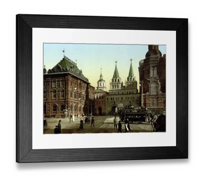 Framed Print : The Gate of Notre Dame d'Iberia, Moscow, Russia, c. 1890, Historic, digitally enhanced reproduction of a photochrome print of the period Framed Print : The Gate of Notre Dame d'Iberia, Moscow, Russia, c. 1890, Historic, digitally enhanced reproduction of a photochrome print of the period