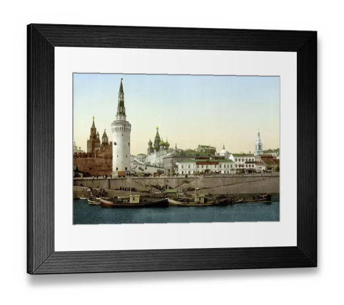 Framed Print : General view of the Kremlin, Moscow, Russia, c. 1890, Historic, digitally enhanced reproduction of a photochrome print of the period Framed Print : General view of the Kremlin, Moscow, Russia, c. 1890, Historic, digitally enhanced reproduction of a photochrome print of the period