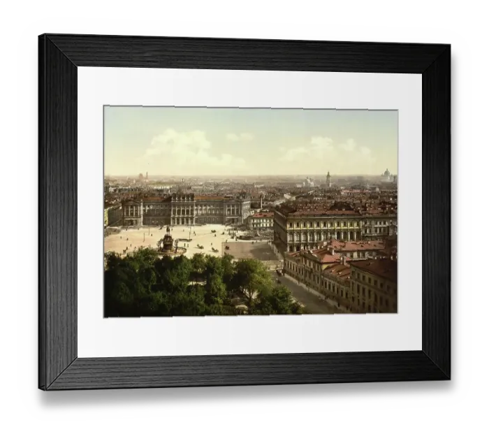 Framed Print : Imperial Council Square, West Side, St. Petersburg, Russia, c. 1890, Historic, digitally enhanced reproduction of a photochrome print of the period Framed Print : Imperial Council Square, West Side, St. Petersburg, Russia, c. 1890, Historic, digitally enhanced reproduction of a photochrome print of the period
