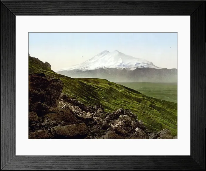 Framed Print : L'Albours, Kisslowodzk, Kislovodsk, Russia, c. 1890, Historic, digitally enhanced reproduction of a photochromic print of the period Framed Print : L'Albours, Kisslowodzk, Kislovodsk, Russia, c. 1890, Historic, digitally enhanced reproduction of a photochromic print of the period