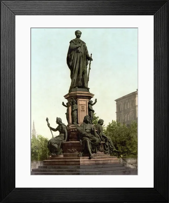 Framed Print : Statue of King Maximilian II, Munich, Bavaria, Germany, c. 1900, Historic, digitally restored reproduction of a photochromic print from the period Framed Print : Statue of King Maximilian II, Munich, Bavaria, Germany, c. 1900, Historic, digitally restored reproduction of a photochromic print from the period
