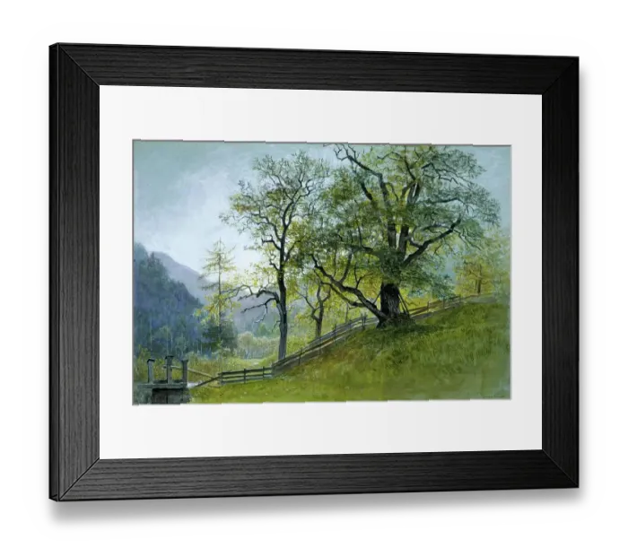 Framed Print : Vahrn in Tyrol, near Brixen, 1835, South Tyrol, Italy, Painting by William Stanley Haseltine, Historic, digitally restored reproduction from a 19th century original Framed Print : Vahrn in Tyrol, near Brixen, 1835, South Tyrol, Italy, Painting by William Stanley Haseltine, Historic, digitally restored reproduction from a 19th century original