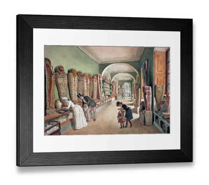 Framed Print : The Corridor and the Last Cabinet of the Egyptian Collection, 1889, Austria, Historic, digitally restored reproduction from an original of the period Framed Print : The Corridor and the Last Cabinet of the Egyptian Collection, 1889, Austria, Historic, digitally restored reproduction from an original of the period