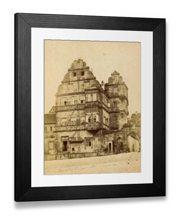 Framed Print : Facade of Alte Hofhaltung in Bamberg, c. 1860, Franconia, Bamberg, Germany, Historic, digitally restored reproduction from a 19th century original Framed Print : Facade of Alte Hofhaltung in Bamberg, c. 1860, Franconia, Bamberg, Germany, Historic, digitally restored reproduction from a 19th century original