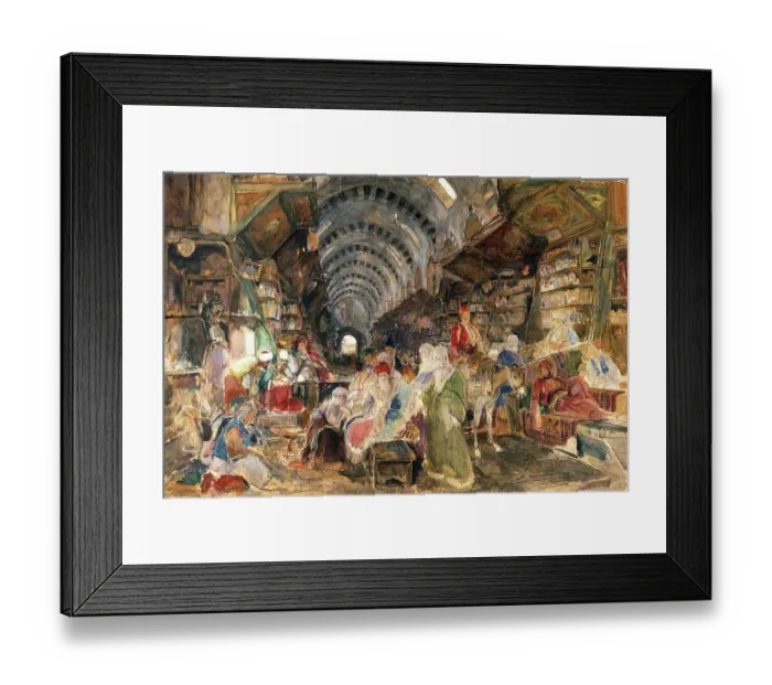 Framed Print : The Bazaar in Constantinople, now Istanbul, Turkey, painting by John Frederick Lewis, Historic, digitally restored reproduction from a 19th century original Framed Print : The Bazaar in Constantinople, now Istanbul, Turkey, painting by John Frederick Lewis, Historic, digitally restored reproduction from a 19th century original