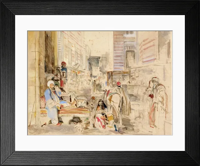 Framed Print : Study for the Street and Mosque of the Ghoreyah, Cairo, 1841, Egypt, Painting by John Frederick Lewis. Historic, digitally restored reproduction from a 19th century original Framed Print : Study for the Street and Mosque of the Ghoreyah, Cairo, 1841, Egypt, Painting by John Frederick Lewis. Historic, digitally restored reproduction from a 19th century original