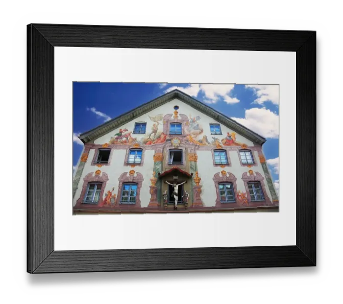 Framed Print : Gattinger House, pharmacy, wall painting by Heinrich Bickel, Weilheim, Weilheim-Schongau district, Upper Bavaria, Bavaria, Germany Framed Print : Gattinger House, pharmacy, wall painting by Heinrich Bickel, Weilheim, Weilheim-Schongau district, Upper Bavaria, Bavaria, Germany