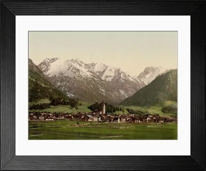 Framed Print : Oberstdorf in Bavaria, c. 1890, Germany, Historic, digitally restored reproduction from a 19th century original Framed Print : Oberstdorf in Bavaria, c. 1890, Germany, Historic, digitally restored reproduction from a 19th century original