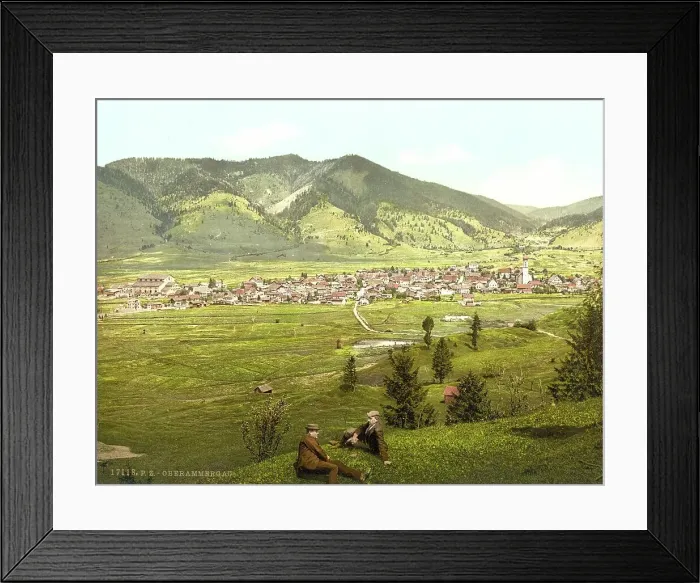 Framed Print : Oberammergau in Bavaria, c. 1890, Germany, Historical, digitally restored reproduction from a 19th century original Framed Print : Oberammergau in Bavaria, c. 1890, Germany, Historical, digitally restored reproduction from a 19th century original