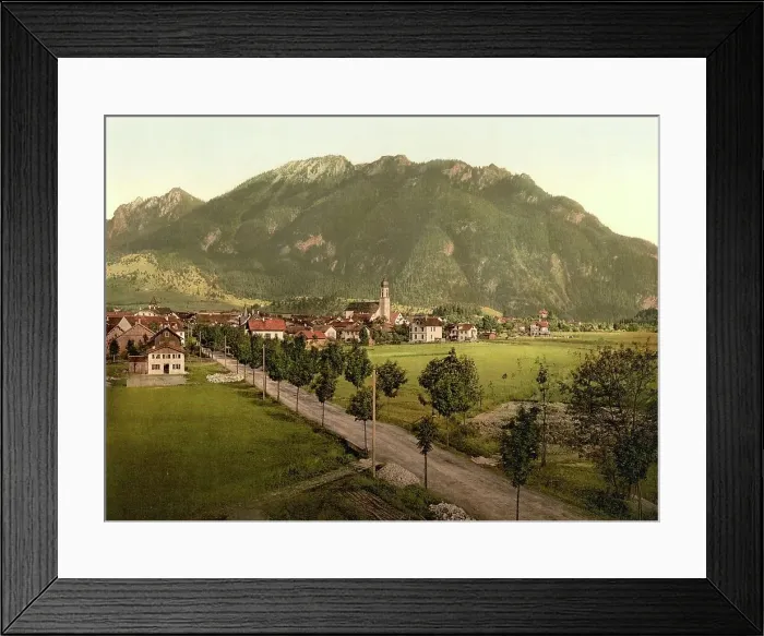 Framed Print : Oberammergau in Bavaria, c. 1890, Germany, Historical, digitally restored reproduction from a 19th century original Framed Print : Oberammergau in Bavaria, c. 1890, Germany, Historical, digitally restored reproduction from a 19th century original