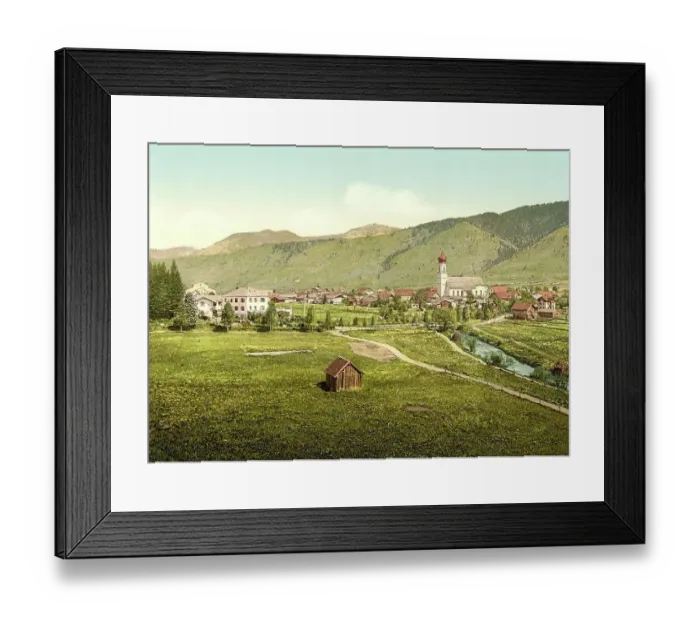 Framed Print : Oberammergau in Bavaria, c. 1890, Germany, Historical, digitally restored reproduction from a 19th century original Framed Print : Oberammergau in Bavaria, c. 1890, Germany, Historical, digitally restored reproduction from a 19th century original