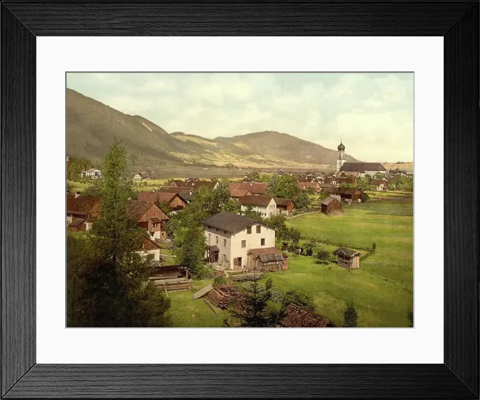 Framed Print : Oberammergau in Bavaria, c. 1890, Germany, Historical, digitally restored reproduction from a 19th century original Framed Print : Oberammergau in Bavaria, c. 1890, Germany, Historical, digitally restored reproduction from a 19th century original