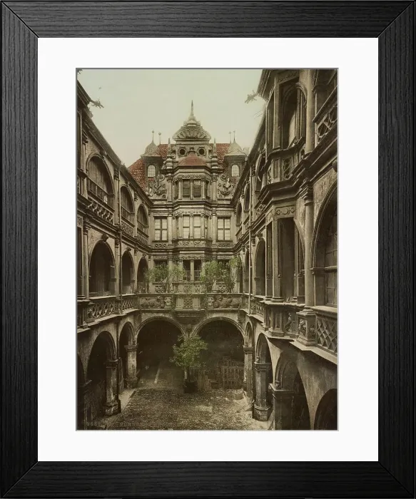 Framed Print : The Pellerhof, Mayersches Pellerhaus, in Nuremberg, Bavaria, c. 1890, Germany, Historic, digitally restored reproduction from a 19th century original Framed Print : The Pellerhof, Mayersches Pellerhaus, in Nuremberg, Bavaria, c. 1890, Germany, Historic, digitally restored reproduction from a 19th century original