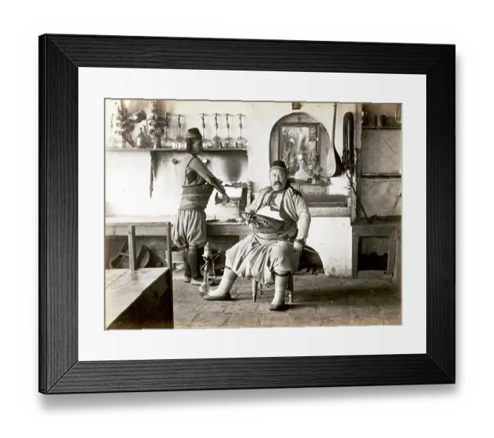 Framed Print : Men in a Cafe in Constantinople, Istanbul, c. 1850, Turkey, Historical, digitally restored reproduction from a 19th century original Framed Print : Men in a Cafe in Constantinople, Istanbul, c. 1850, Turkey, Historical, digitally restored reproduction from a 19th century original