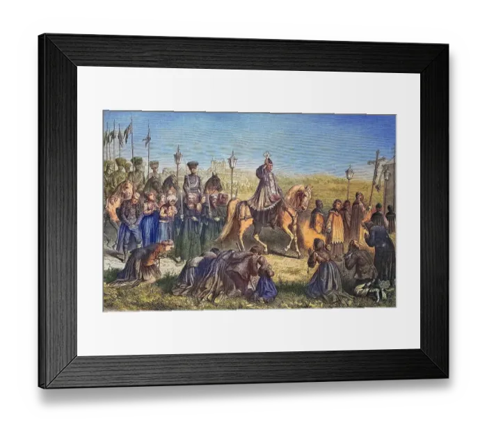 Framed Print : The Blood Ride of Weingarten, Baden-Wuerttemberg, Germany, historical engraving, 1869, Historical, digitally restored reproduction from a 19th century original, coloured, exact date unknown Framed Print : The Blood Ride of Weingarten, Baden-Wuerttemberg, Germany, historical engraving, 1869, Historical, digitally restored reproduction from a 19th century original, coloured, exact date unknown