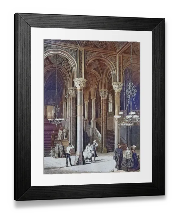 Framed Print : The Hall of the North Railway Station of Vienna, Austria, historical engraving, 1869, Historic, digitally restored reproduction from a 19th century original, coloured, exact date unknown Framed Print : The Hall of the North Railway Station of Vienna, Austria, historical engraving, 1869, Historic, digitally restored reproduction from a 19th century original, coloured, exact date unknown