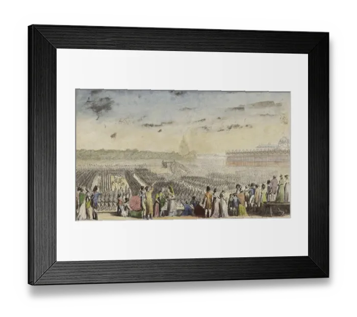 Framed Print : Holiday on the Champ de Mai, Year 1815, France, Historical, digitally restored reproduction from a 19th century original Framed Print : Holiday on the Champ de Mai, Year 1815, France, Historical, digitally restored reproduction from a 19th century original