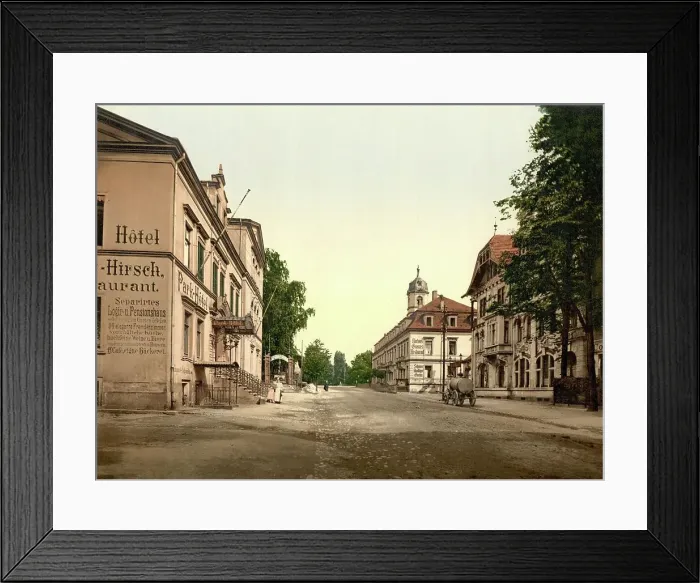 Framed Print : Hotel weisser Deer, Dresden, Saxony, c. 1890, Germany, Historic, digitally restored reproduction from a 19th century original Framed Print : Hotel weisser Deer, Dresden, Saxony, c. 1890, Germany, Historic, digitally restored reproduction from a 19th century original