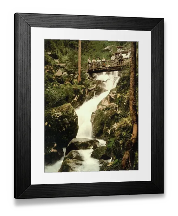 Framed Print : The Waterfall of the Gertelbach in Baden-Wuerttemberg, c. 1890, Germany, Historic, digitally restored reproduction from a 19th century original Framed Print : The Waterfall of the Gertelbach in Baden-Wuerttemberg, c. 1890, Germany, Historic, digitally restored reproduction from a 19th century original