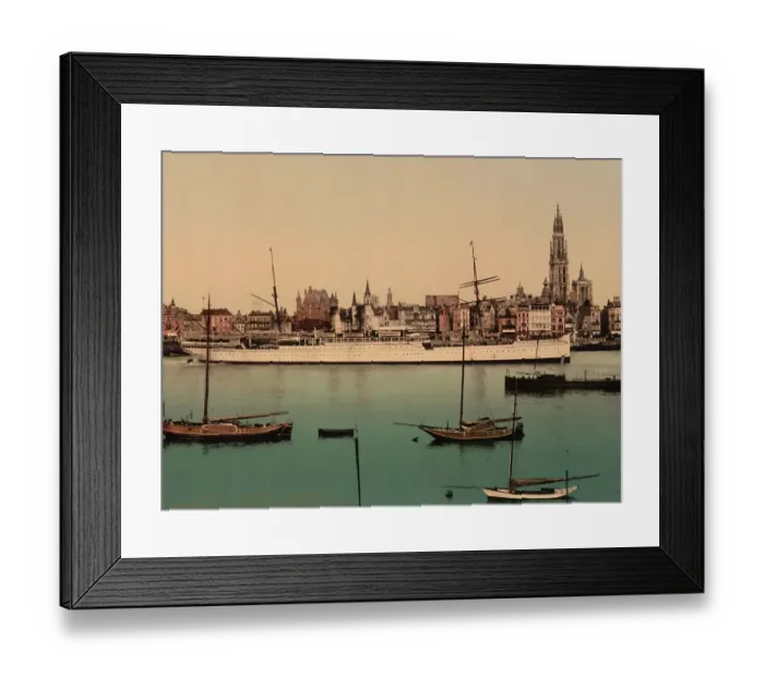 Framed Print : The steamer Preussen, Reichspostdampfer, by Norddeutsche Lloyd, in Antwerp, Belgium, circa 1890, Germany, Historic, digitally restored reproduction from a 19th century original Framed Print : The steamer Preussen, Reichspostdampfer, by Norddeutsche Lloyd, in Antwerp, Belgium, circa 1890, Germany, Historic, digitally restored reproduction from a 19th century original