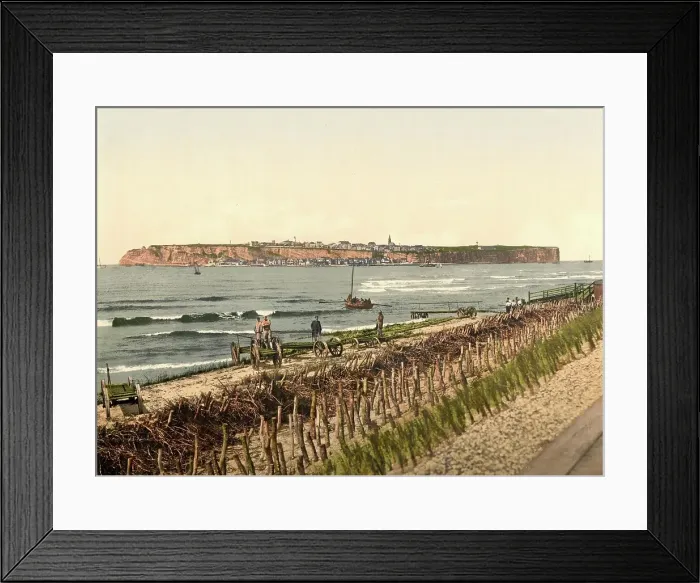 Framed Print : Dunes off Helgoland, Schleswig-Holstein, c. 1890, Germany, Historic, digitally restored reproduction from a 19th century original Framed Print : Dunes off Helgoland, Schleswig-Holstein, c. 1890, Germany, Historic, digitally restored reproduction from a 19th century original