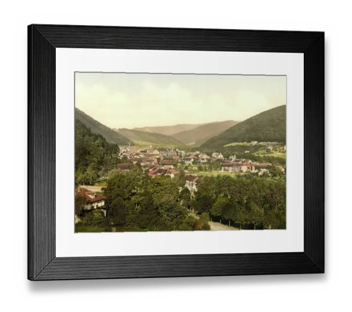 Framed Print : Bad Lauterberg im Harz, Lower Saxony, c. 1890, Germany, Historic, digitally restored reproduction from a 19th century original Framed Print : Bad Lauterberg im Harz, Lower Saxony, c. 1890, Germany, Historic, digitally restored reproduction from a 19th century original