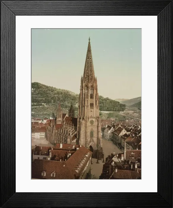 Framed Print : Freiburg im Breisgrau, the cathedral, Baden-Wuerttemberg, c. 1890, Germany, Historic, digitally restored reproduction from a 19th century original Framed Print : Freiburg im Breisgrau, the cathedral, Baden-Wuerttemberg, c. 1890, Germany, Historic, digitally restored reproduction from a 19th century original