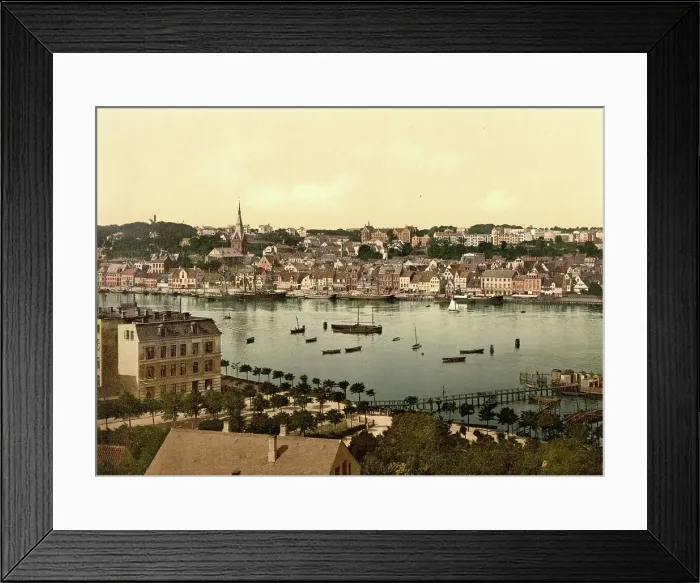 Framed Print : Flensburg in Schleswig-Holstein, c. 1890, Germany, Historical, digitally restored reproduction from a 19th century original Framed Print : Flensburg in Schleswig-Holstein, c. 1890, Germany, Historical, digitally restored reproduction from a 19th century original