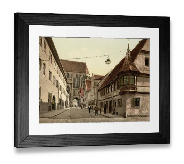 Framed Print : Rothenburg ob der Tauber, Franconia, Bavaria, c. 1890, Germany, Historic, digitally restored reproduction from a 19th-century original Framed Print : Rothenburg ob der Tauber, Franconia, Bavaria, c. 1890, Germany, Historic, digitally restored reproduction from a 19th-century original