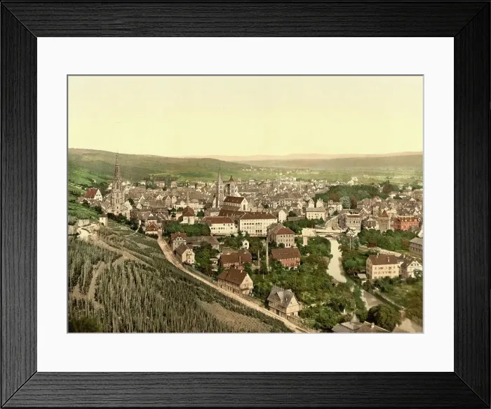 Framed Print : Esslingen in Black Forest, Baden-Wuerttemberg, c. 1890, Germany, Historic, digitally restored reproduction from a 19th century original Framed Print : Esslingen in Black Forest, Baden-Wuerttemberg, c. 1890, Germany, Historic, digitally restored reproduction from a 19th century original