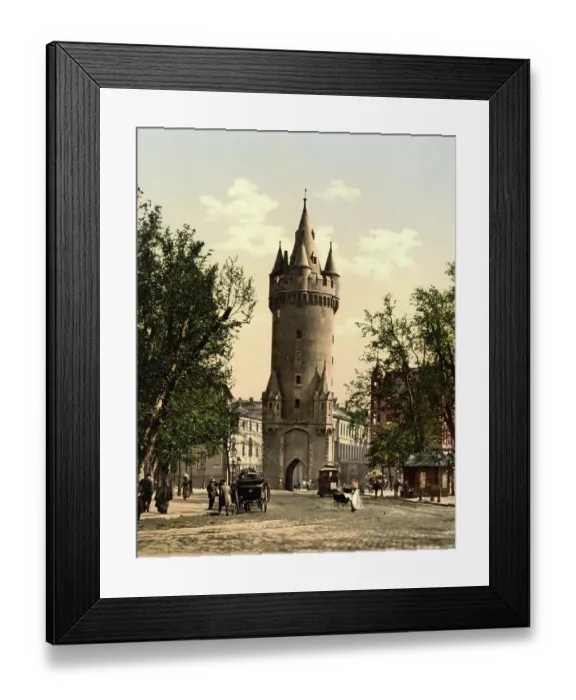 Framed Print : The Eschenheimer Gate and Tower in Frankfurt am Main, Hesse, c. 1890, Germany, Historic, digitally restored reproduction from a 19th century original Framed Print : The Eschenheimer Gate and Tower in Frankfurt am Main, Hesse, c. 1890, Germany, Historic, digitally restored reproduction from a 19th century original