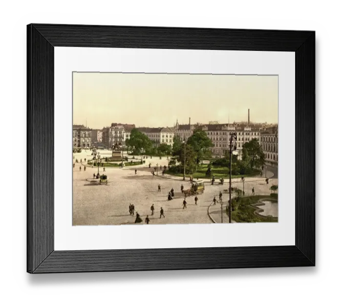 Framed Print : Ernst-August-Platz in Hanover, Lower Saxony, c. 1890, Germany, Historic, digitally restored reproduction from a 19th century original Framed Print : Ernst-August-Platz in Hanover, Lower Saxony, c. 1890, Germany, Historic, digitally restored reproduction from a 19th century original