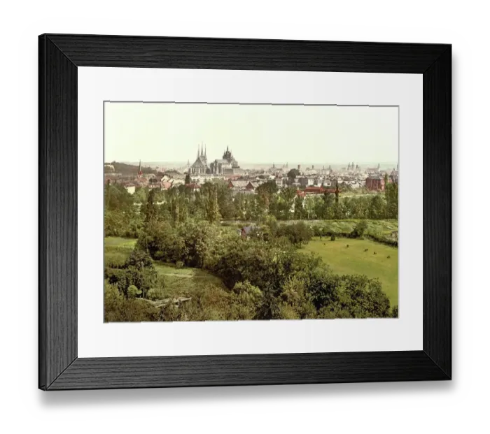 Framed Print : Erfurt in Thuringia, c. 1890, Germany, Historical, digitally restored reproduction from a 19th century original Framed Print : Erfurt in Thuringia, c. 1890, Germany, Historical, digitally restored reproduction from a 19th century original