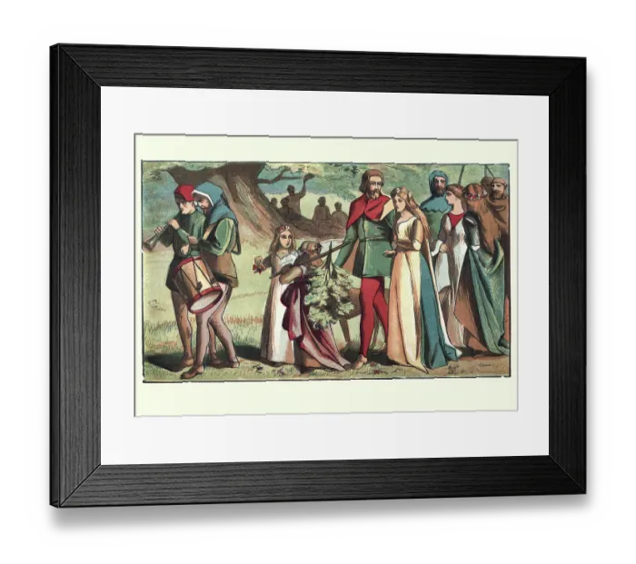 Framed Print : Wedding of Robin Hood and Maid Marion, Sherwood Forest Framed Print : Wedding of Robin Hood and Maid Marion, Sherwood Forest