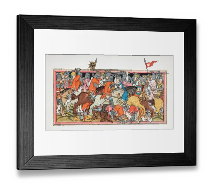 Framed Print : Battle of Ampfing 14th century Framed Print : Battle of Ampfing 14th century