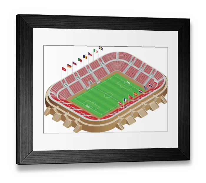 Framed Print : Football Stadium illustration Framed Print : Football Stadium illustration