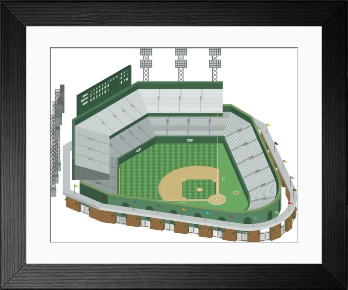 Framed Print : Baseball Stadium illustration Framed Print : Baseball Stadium illustration