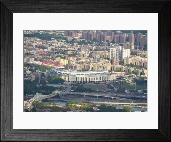 Framed Print : Aerial image of the new Yankee stadium located at the Bronx Framed Print : Aerial image of the new Yankee stadium located at the Bronx