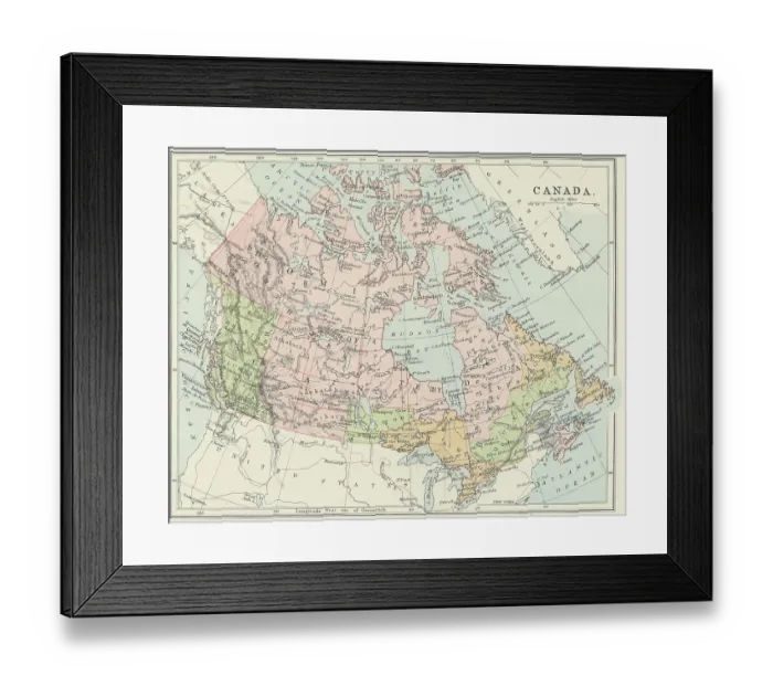 Framed Print : Old map of CANADA Framed Print : Old map of CANADA