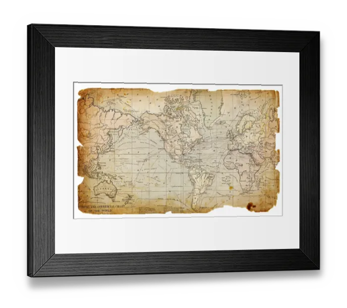 Framed Print : World map 1889