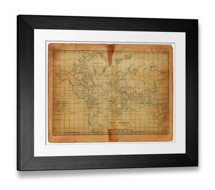 Framed Print : World map 1898 Framed Print : World map 1898