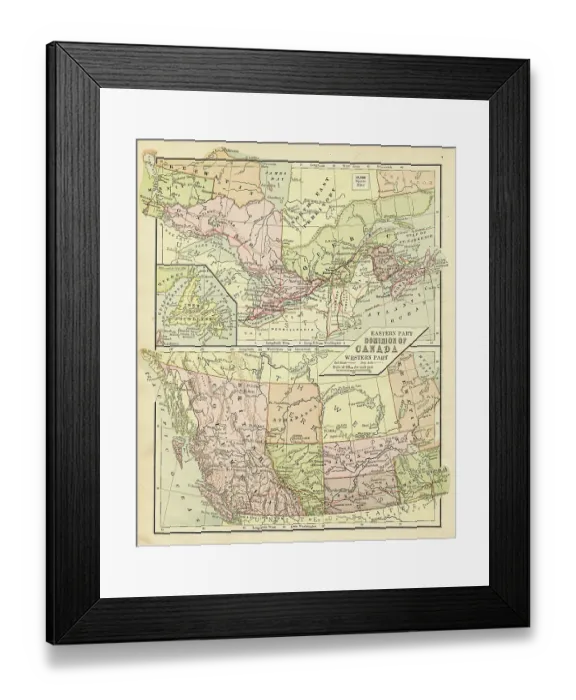 Framed Print : Map Dominion of Canada 1881 Framed Print : Map Dominion of Canada 1881