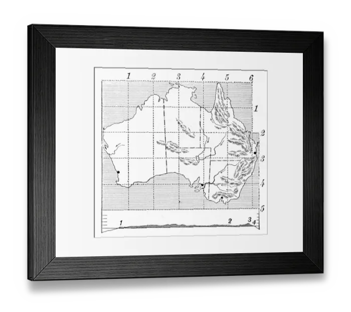 Framed Print : Map of Oceania 1886 Framed Print : Map of Oceania 1886