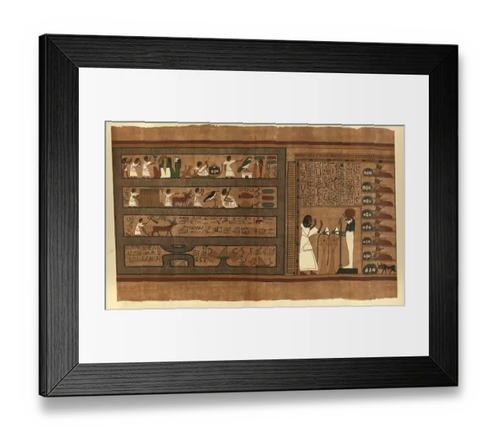 Framed Print : Ancient Egyptian papyrus, Mythology, History Egpyt, Art, Ani in the Elysian Fields, Thoth, triad of Gods Framed Print : Ancient Egyptian papyrus, Mythology, History Egpyt, Art, Ani in the Elysian Fields, Thoth, triad of Gods