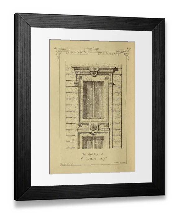 Framed Print : Architectural window frame, casement, History of architecture, decoration and design, art, French, Victorian, 19th Century Framed Print : Architectural window frame, casement, History of architecture, decoration and design, art, French, Victorian, 19th Century